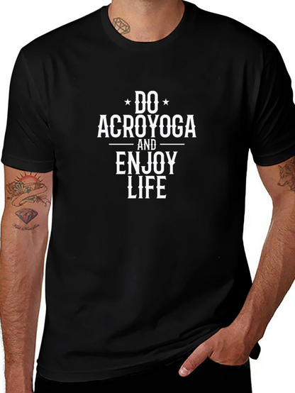 Do Acroyoga T-Shirt - Black Cotton Blend