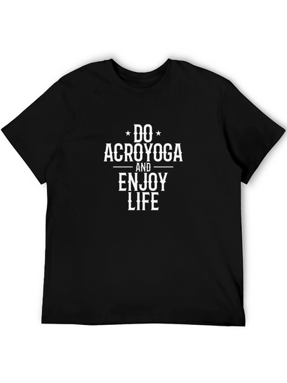 Do Acroyoga T-Shirt - Black Cotton Blend