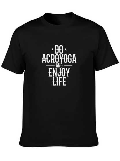 Do Acroyoga T-Shirt - Black Cotton Blend