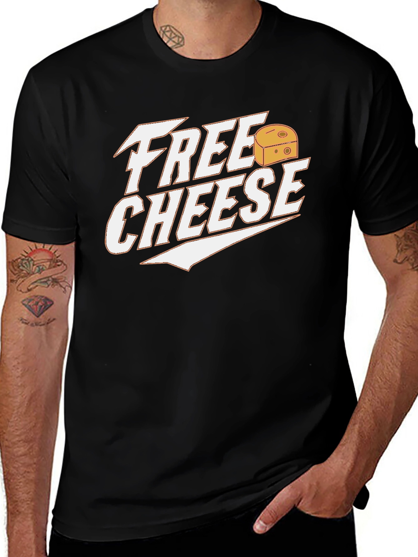 Free Cheese Graphic Tee - Funny Food Lover Shirt