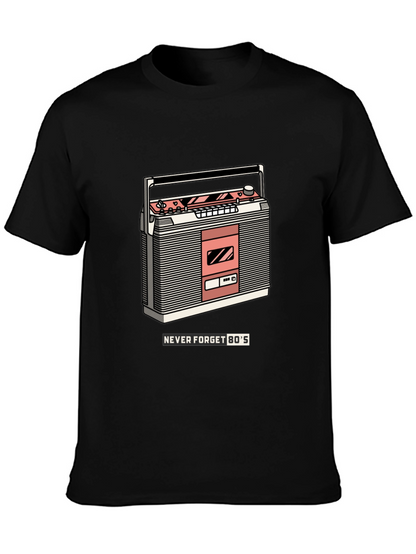 Retro Boombox T-Shirt - Never Forget the 80s