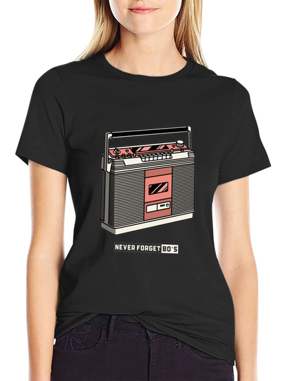 Retro Boombox T-Shirt - Never Forget the 80s