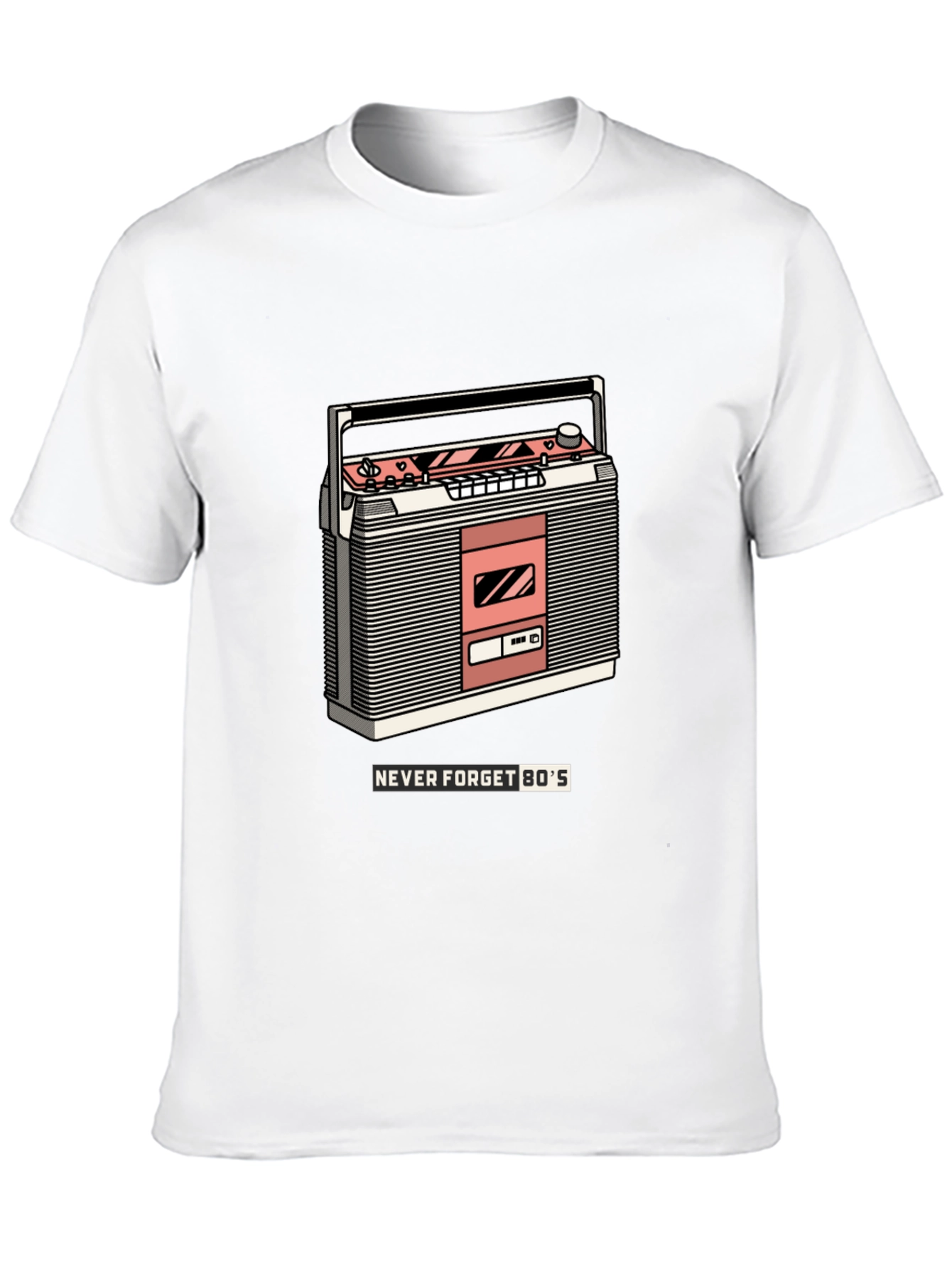 Retro Boombox T-Shirt - Never Forget the 80s
