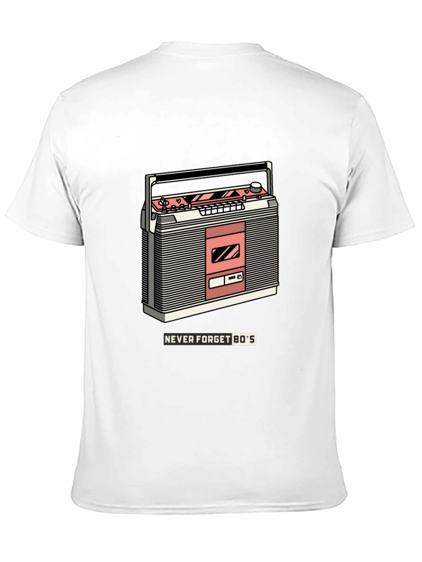 Retro Boombox T-Shirt - Never Forget the 80s