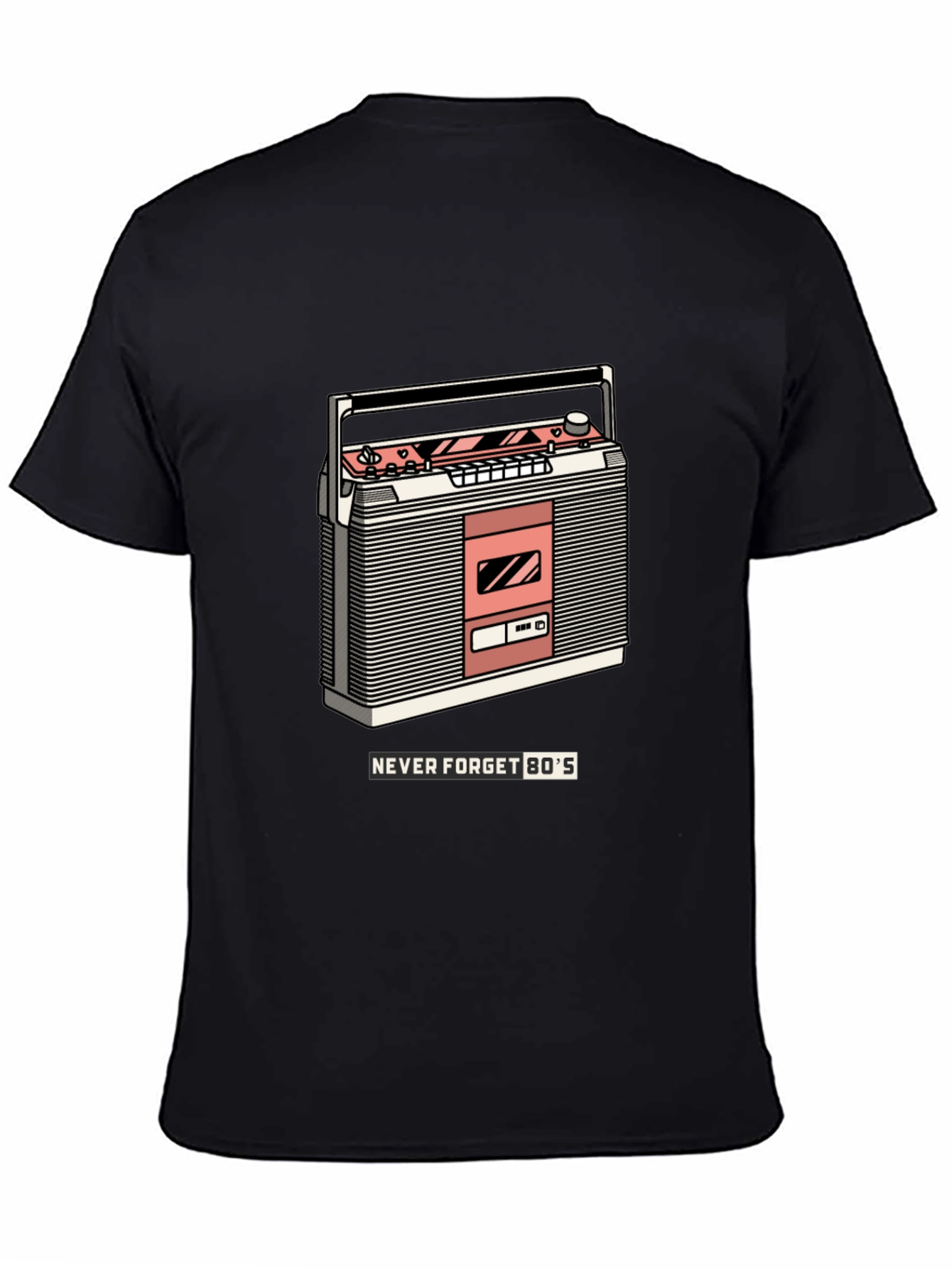 Retro Boombox T-Shirt - Never Forget the 80s