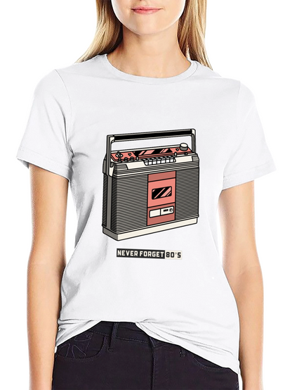 Retro Boombox T-Shirt - Never Forget the 80s