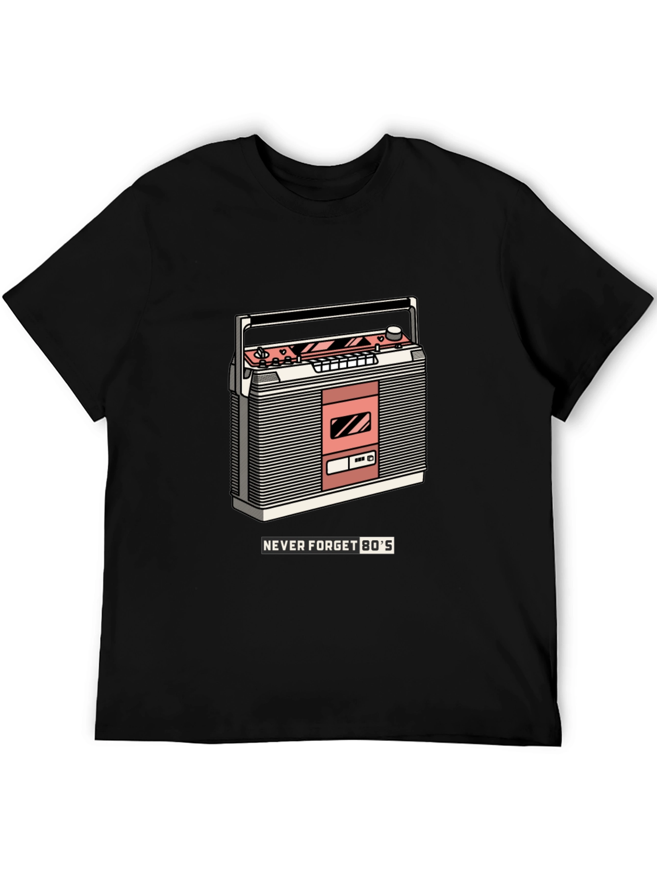 Retro Boombox T-Shirt - Never Forget the 80s
