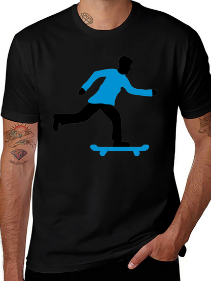 Skateboarding Graphic T-Shirt - Black