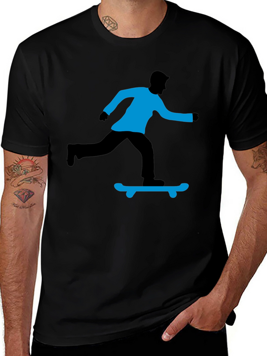 Skateboarding Graphic T-Shirt - Black