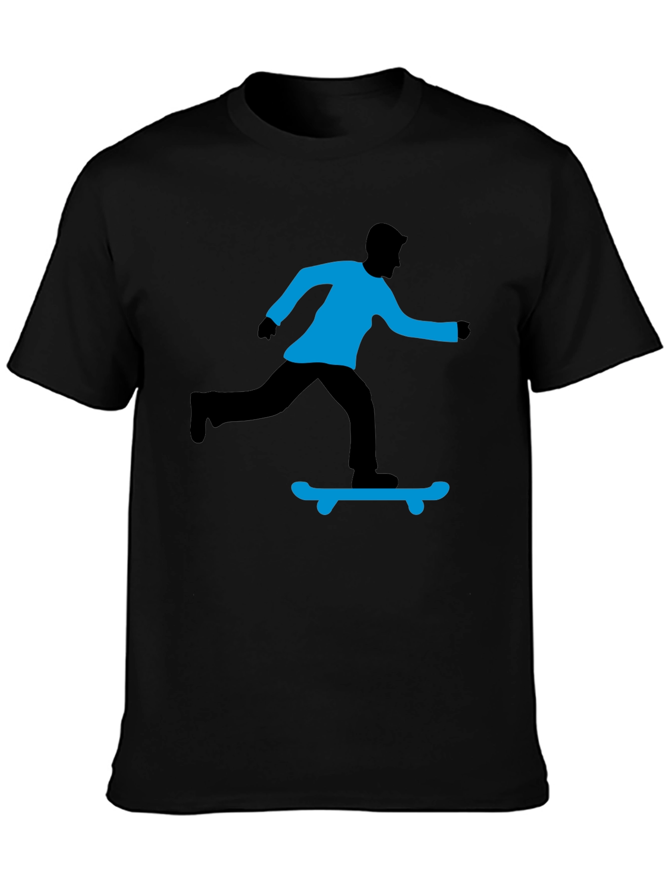 Skateboarding Graphic T-Shirt - Black