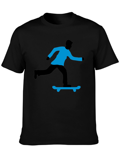 Skateboarding Graphic T-Shirt - Black