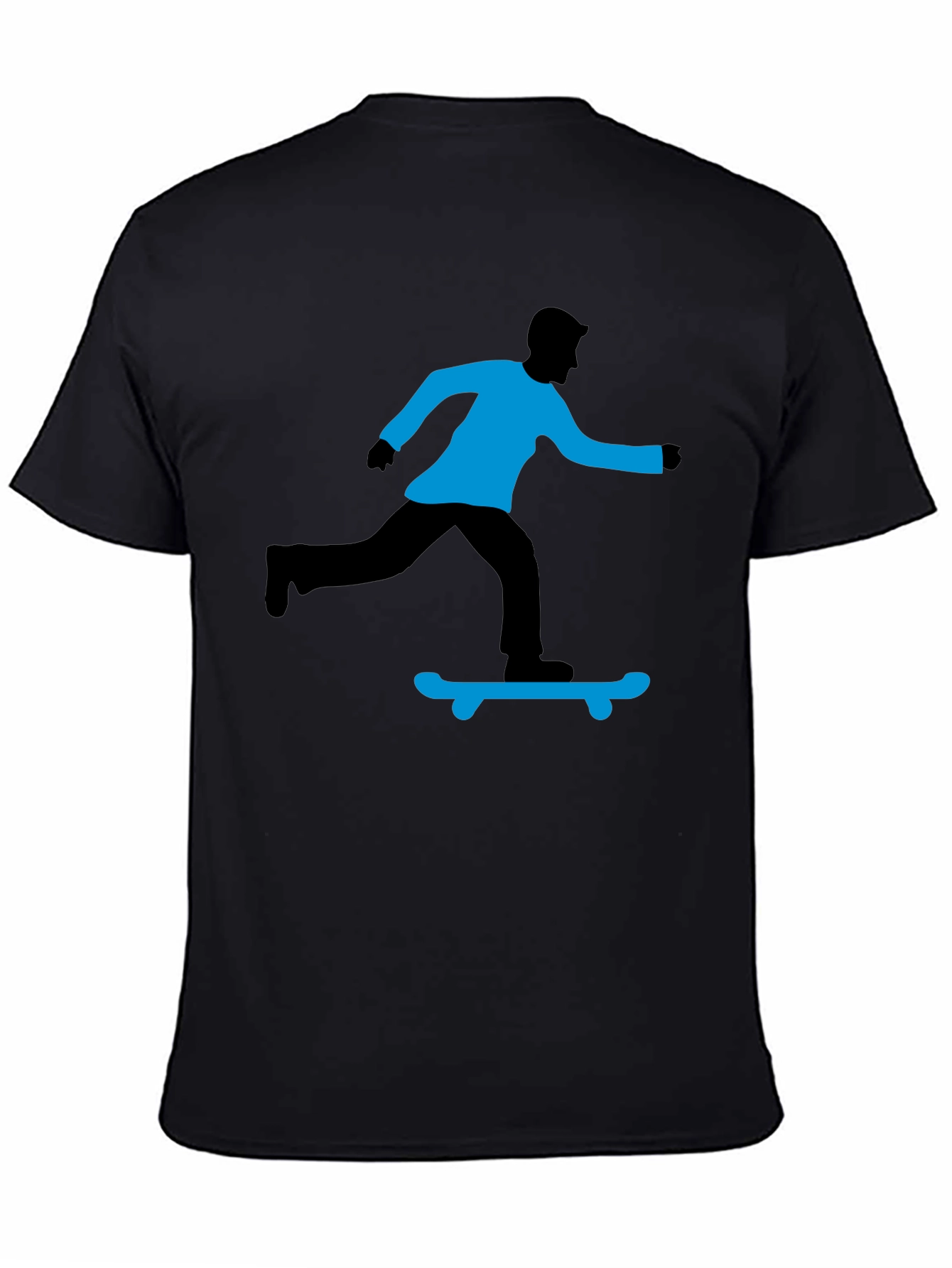 Skateboarding Graphic T-Shirt - Black