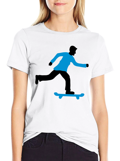 Skateboarding Graphic T-Shirt - Black