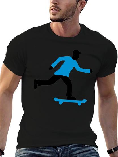 Skateboarding Graphic T-Shirt - Black