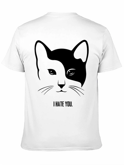 I Hate You Cat Graphic Tee - Black T-Shirt
