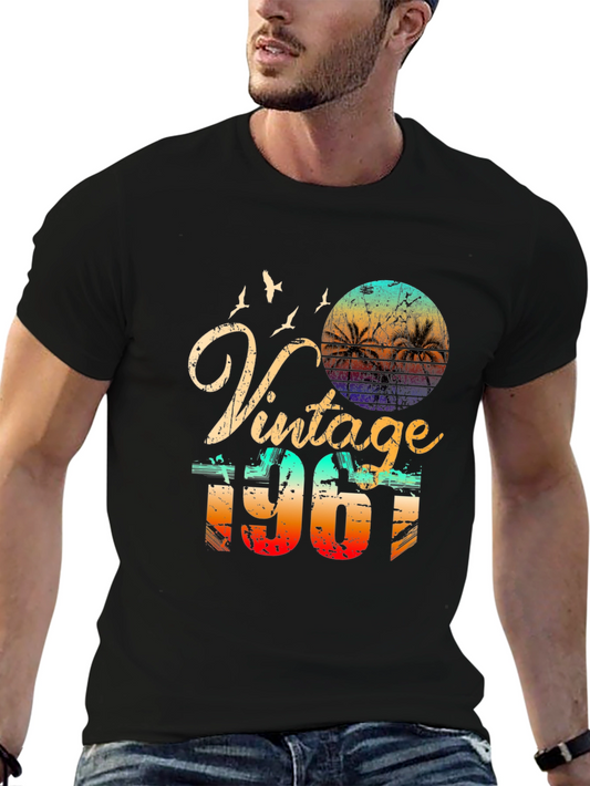 Vintage 1961 T-Shirt Retro Palm Design