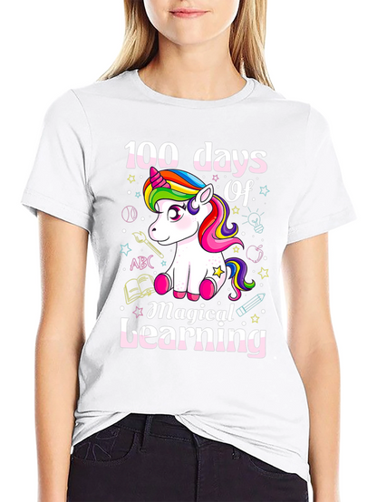 100 Days of Magical Learning Unicorn T-Shirt