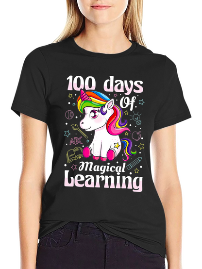 100 Days of Magical Learning Unicorn T-Shirt