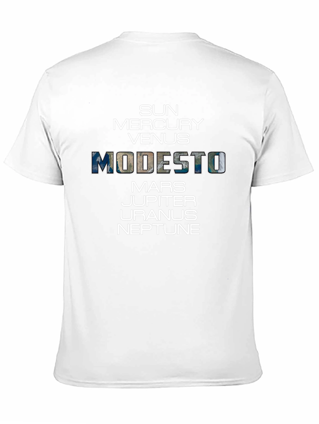 Planets Modesto T-Shirt - Space & City Pride Tee