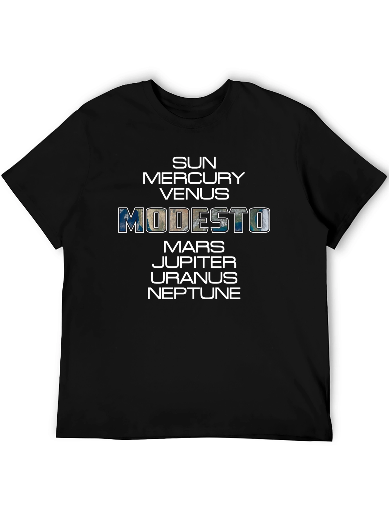 Planets Modesto T-Shirt - Space & City Pride Tee