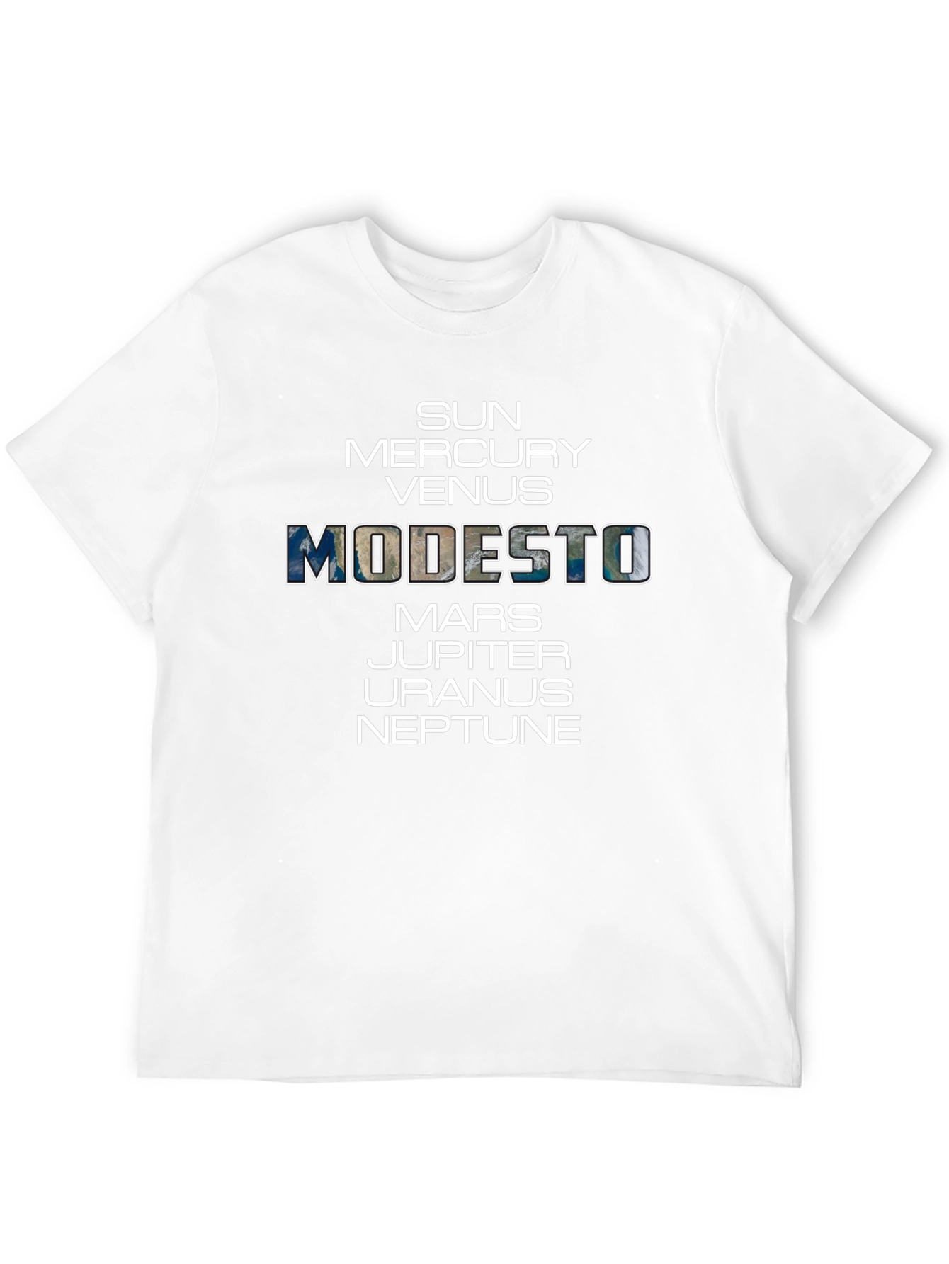 Planets Modesto T-Shirt - Space & City Pride Tee