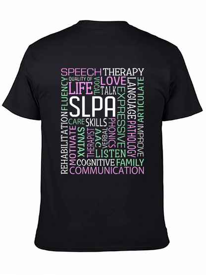 SLPA Speech Therapy T-Shirt - Word Cloud Design