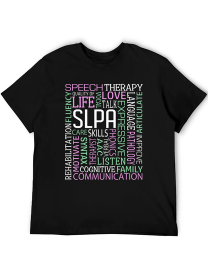 SLPA Speech Therapy T-Shirt - Word Cloud Design