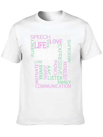 SLPA Speech Therapy T-Shirt - Word Cloud Design