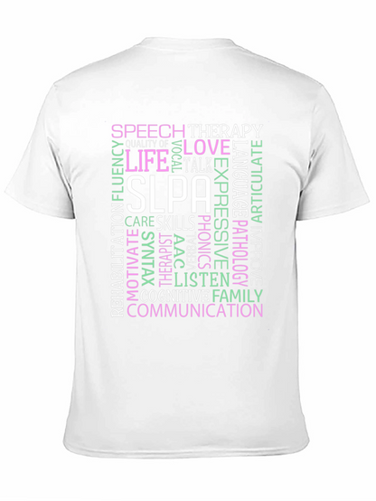 SLPA Speech Therapy T-Shirt - Word Cloud Design