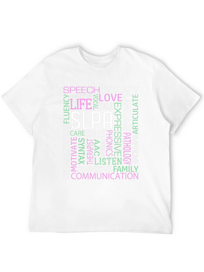 SLPA Speech Therapy T-Shirt - Word Cloud Design