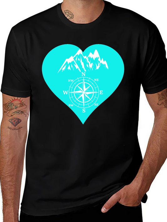 Mountain Compass Heart T-Shirt - Adventure Ready