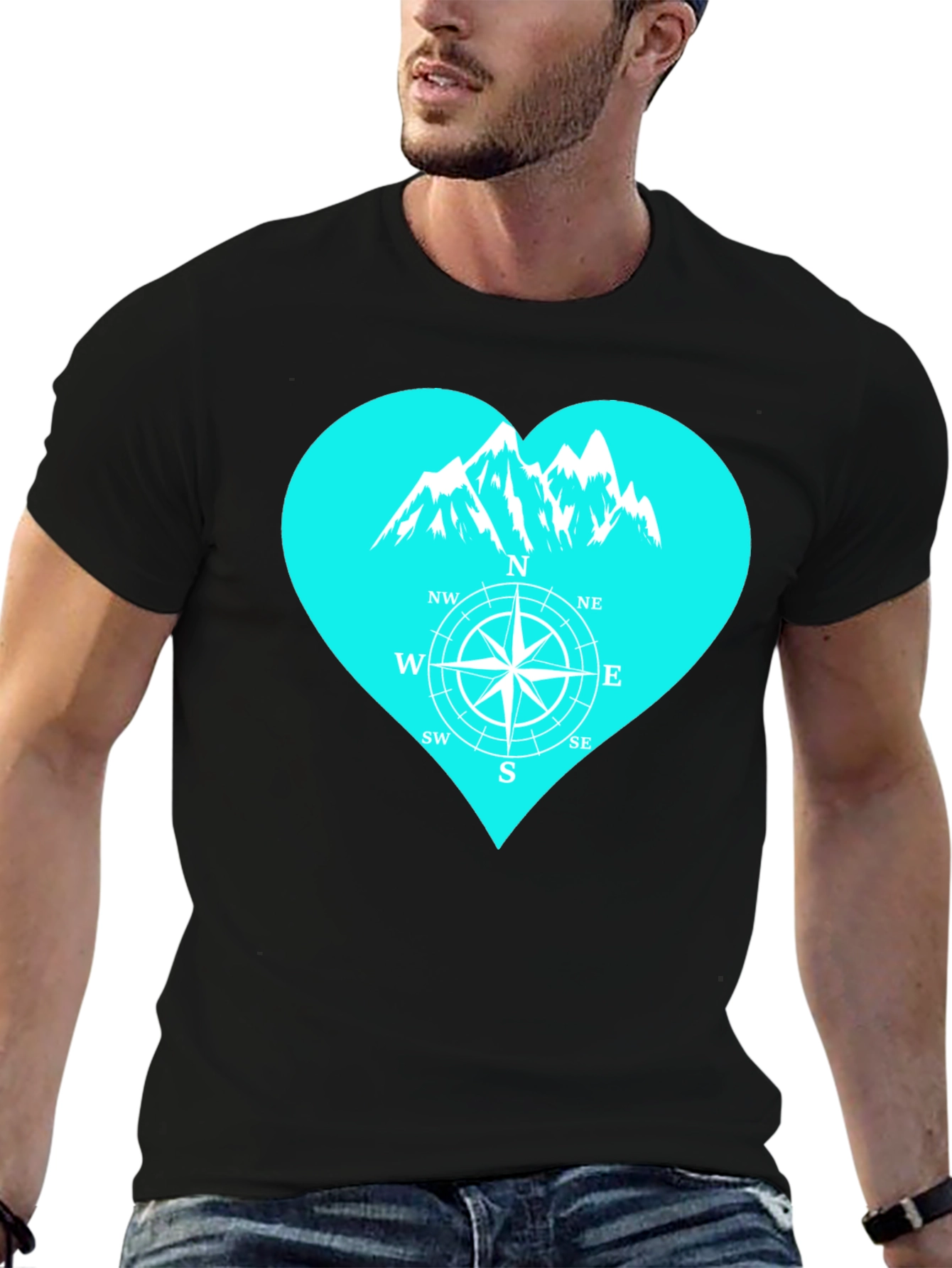 Mountain Compass Heart T-Shirt - Adventure Ready