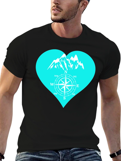 Mountain Compass Heart T-Shirt - Adventure Ready