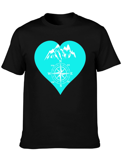 Mountain Compass Heart T-Shirt - Adventure Ready