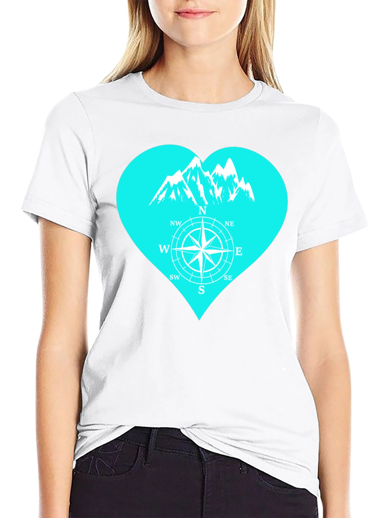 Mountain Compass Heart T-Shirt - Adventure Ready