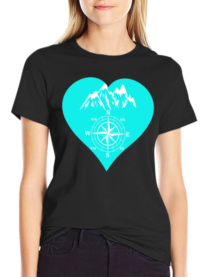 Mountain Compass Heart T-Shirt - Adventure Ready