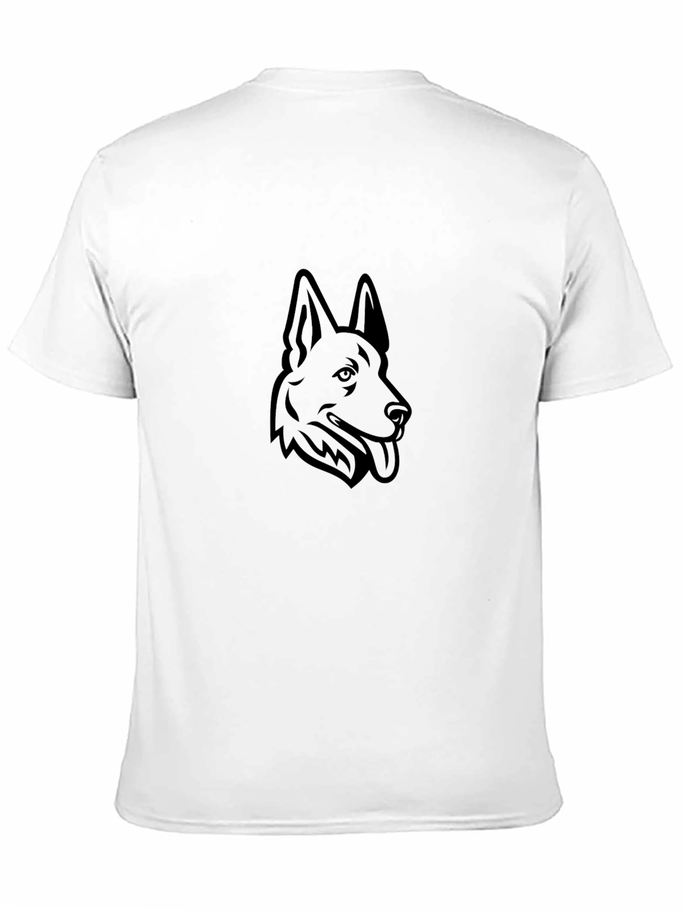 German Shepherd Graphic Tee - Black Cotton Comfort