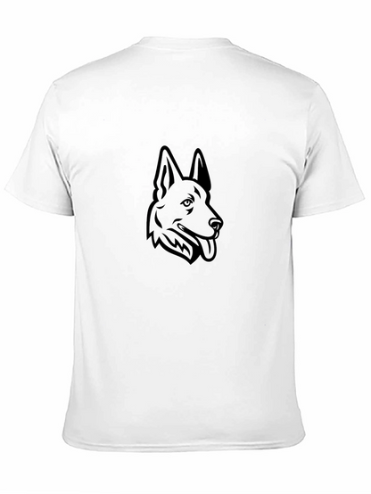 German Shepherd Graphic Tee - Black Cotton Comfort