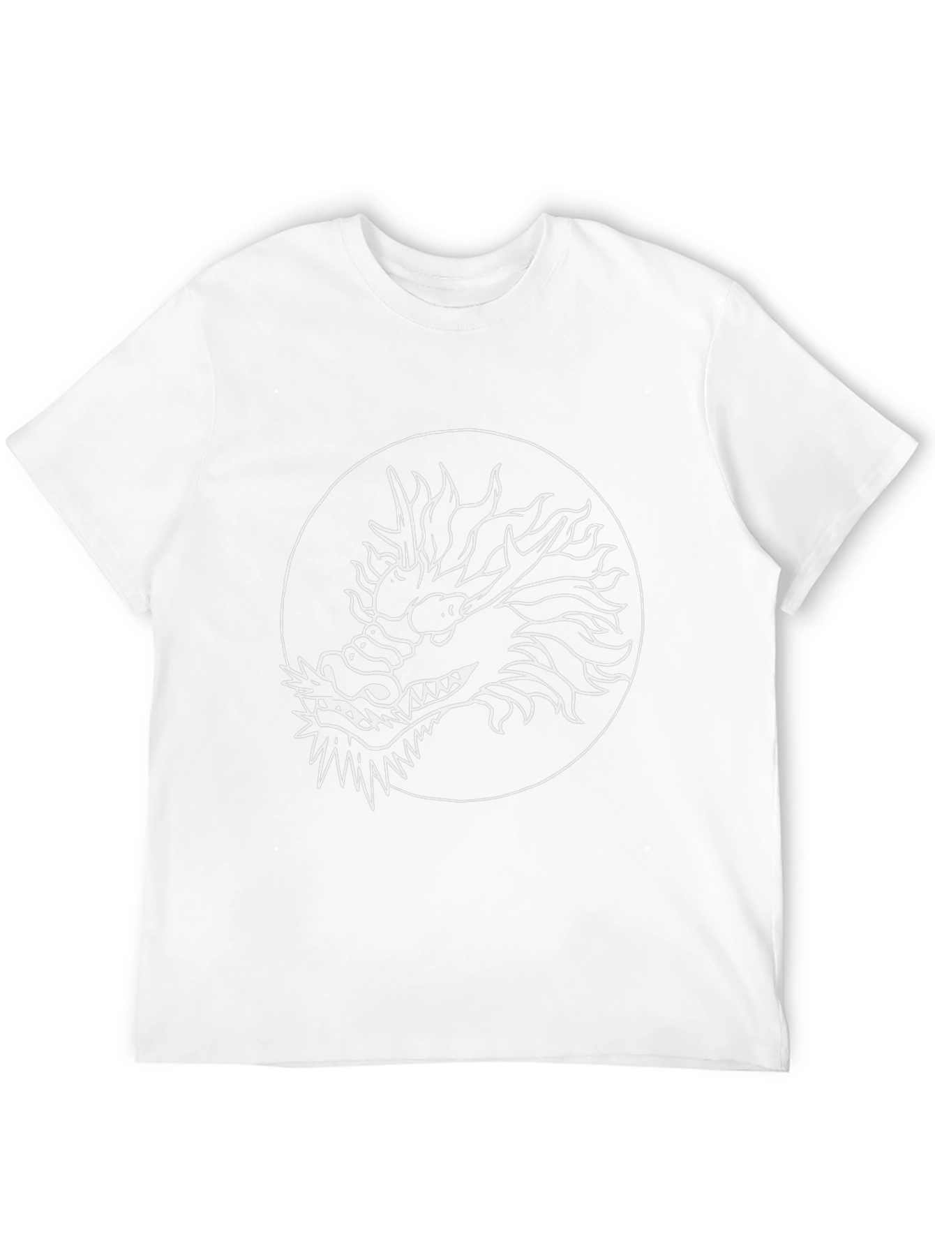 Dragon Graphic Tee - Black Cotton Blend Casual Top