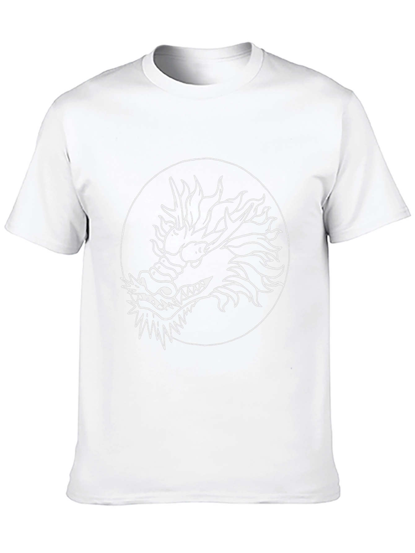 Dragon Graphic Tee - Black Cotton Blend Casual Top