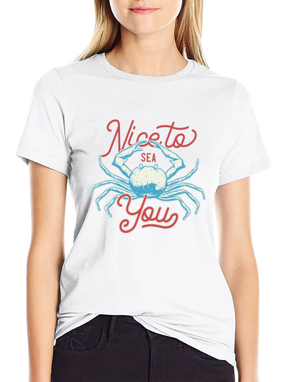 Nice to Sea You Crab Graphic T-Shirt