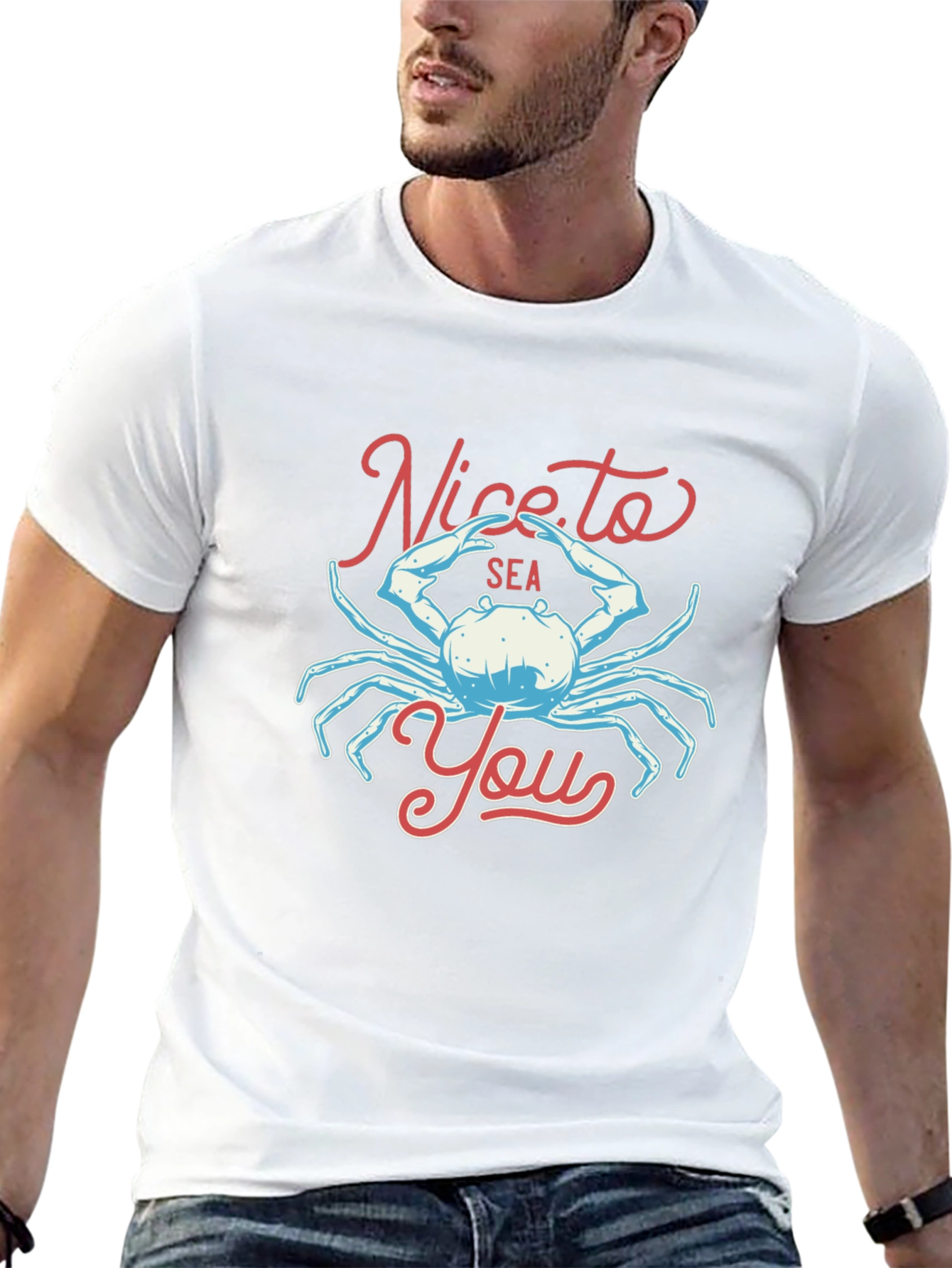 Nice to Sea You Crab Graphic T-Shirt
