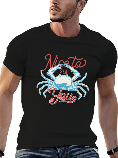 Nice to Sea You Crab Graphic T-Shirt