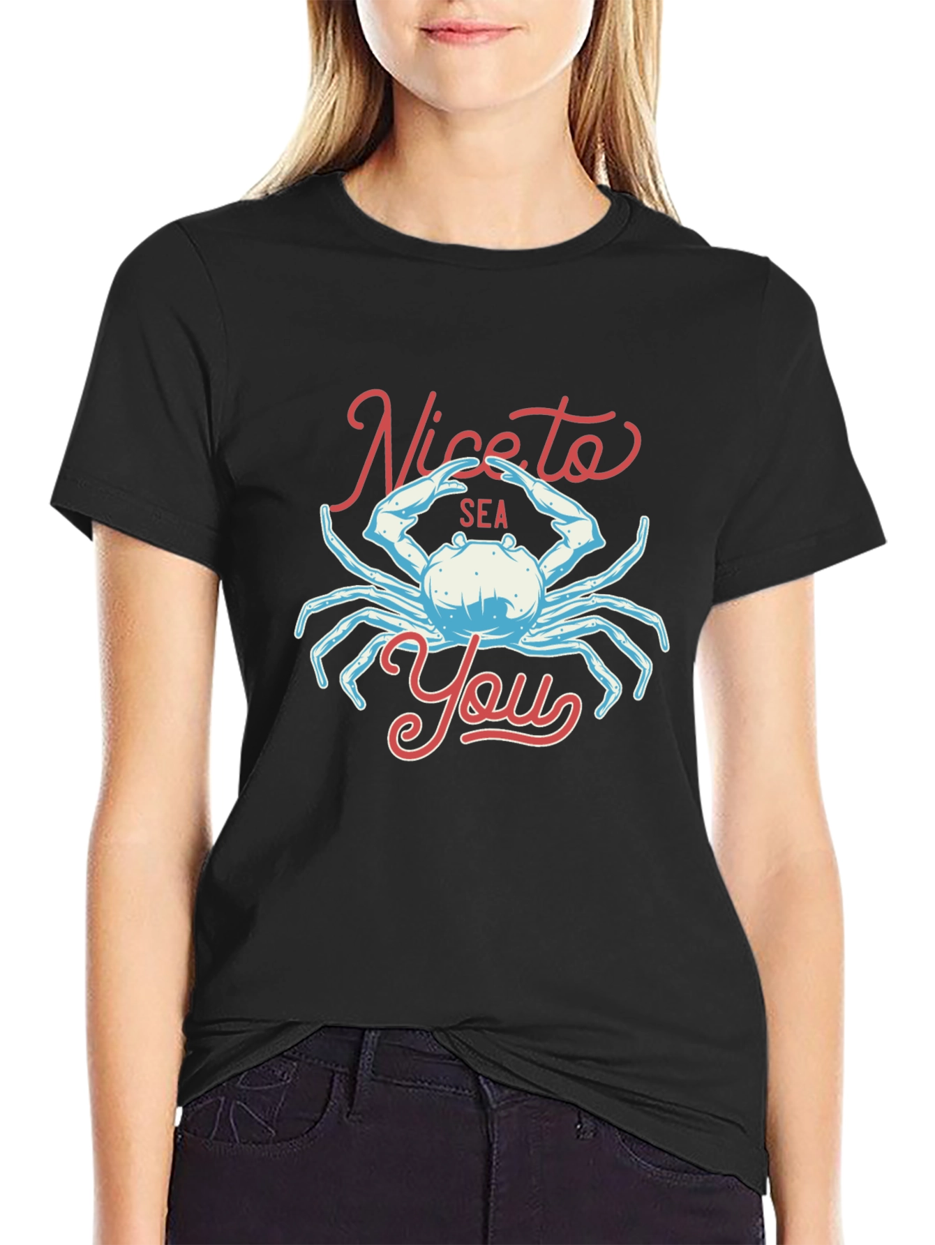 Nice to Sea You Crab Graphic T-Shirt