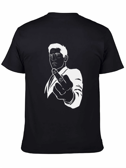 Middle Finger Graphic Tee - Black