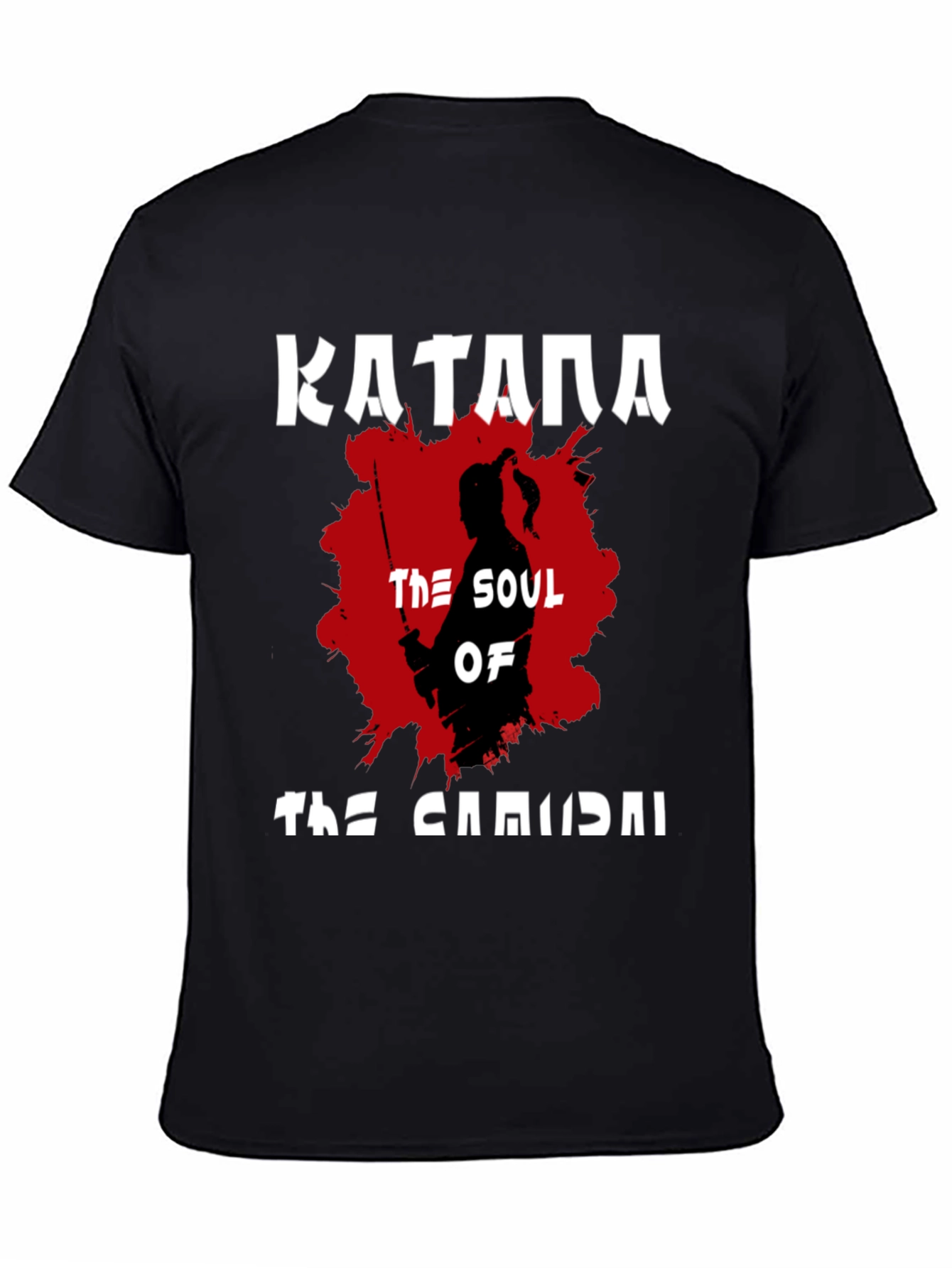 Katana Samurai Graphic T-Shirt - Black