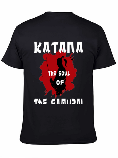 Katana Samurai Graphic T-Shirt - Black