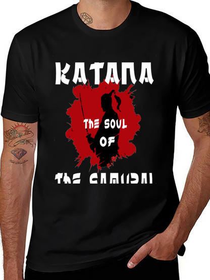 Katana Samurai Graphic T-Shirt - Black