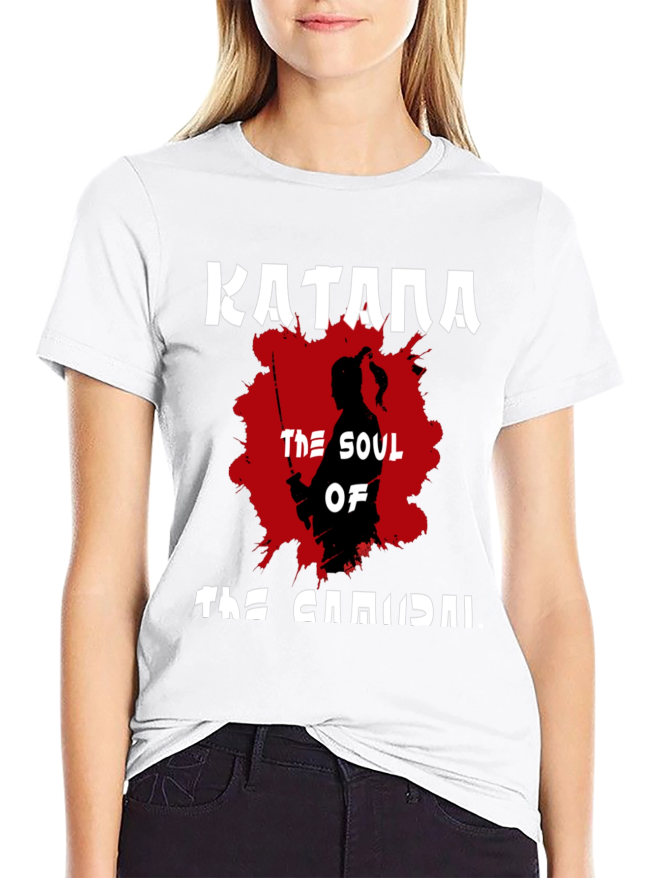 Katana Samurai Graphic T-Shirt - Black