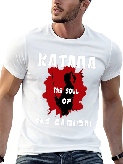 Katana Samurai Graphic T-Shirt - Black